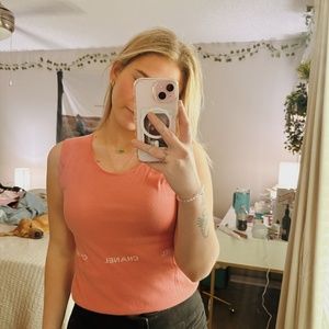 coral CHANEL top